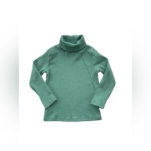 Fin & Vince Size 2/3 Light Green Ribbed Turtleneck